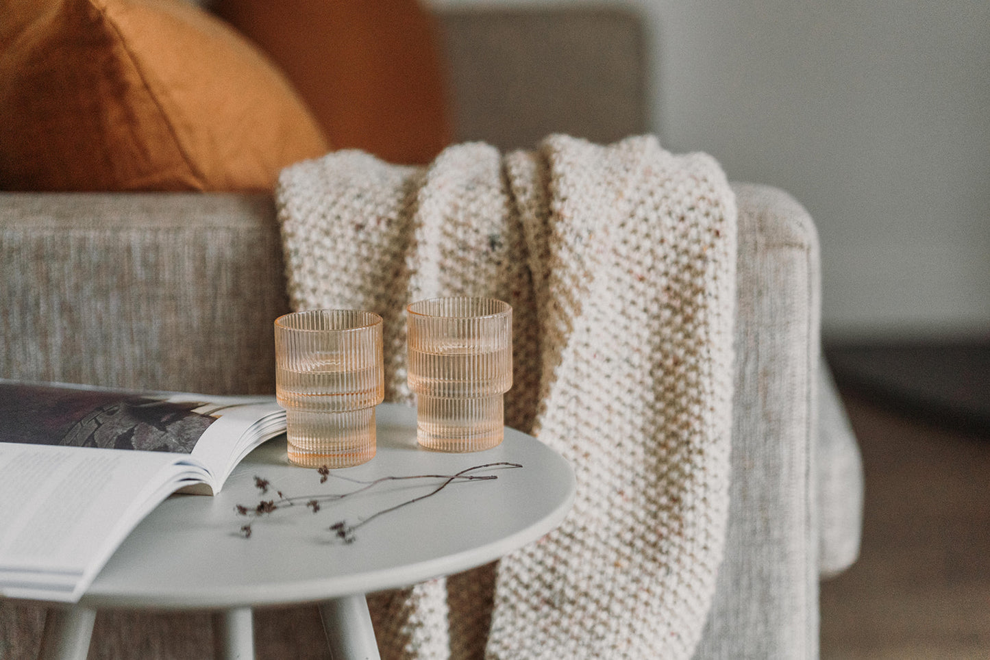 Fluted glasses short