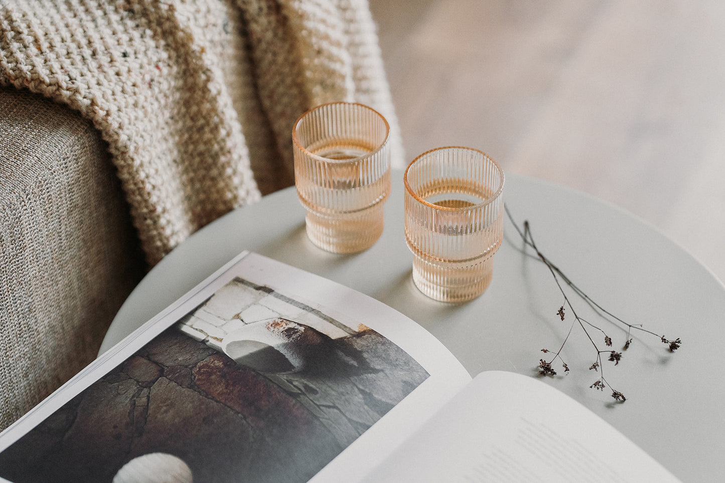 Fluted glasses short