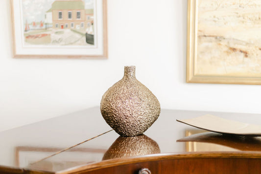 Gold vase antique finish